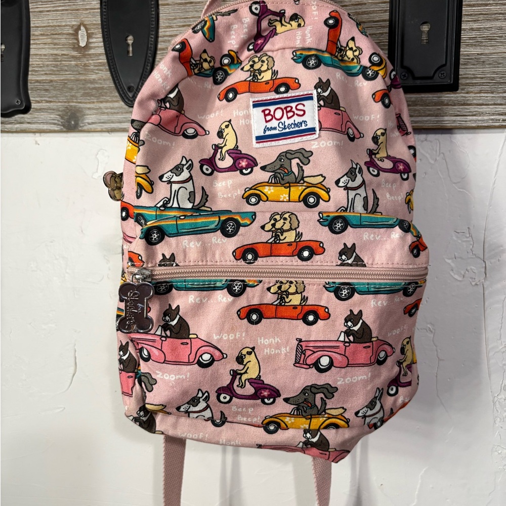 BOBS from Skechers Pink Dog Car Print Pouch